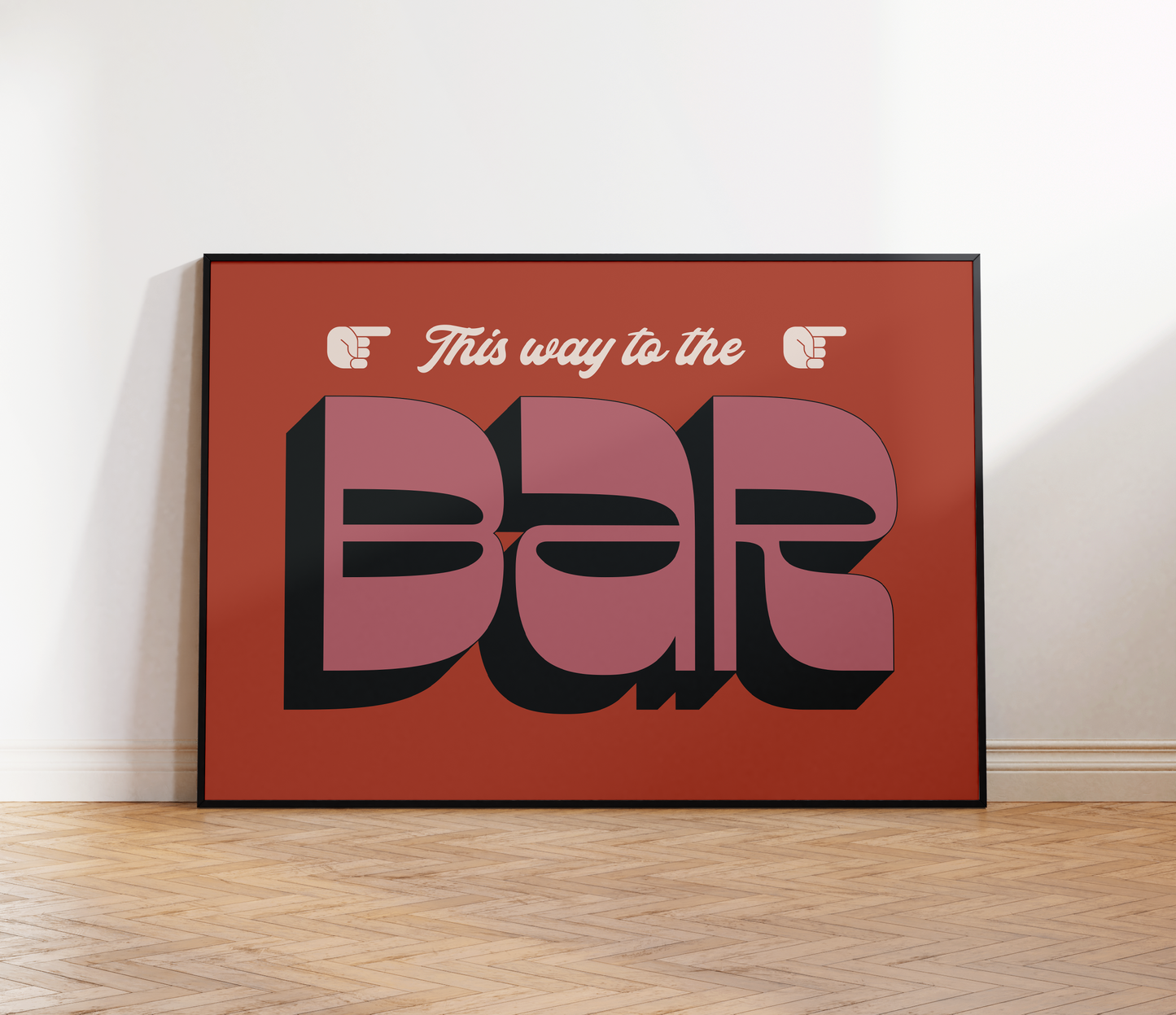 This Way To The Bar Print