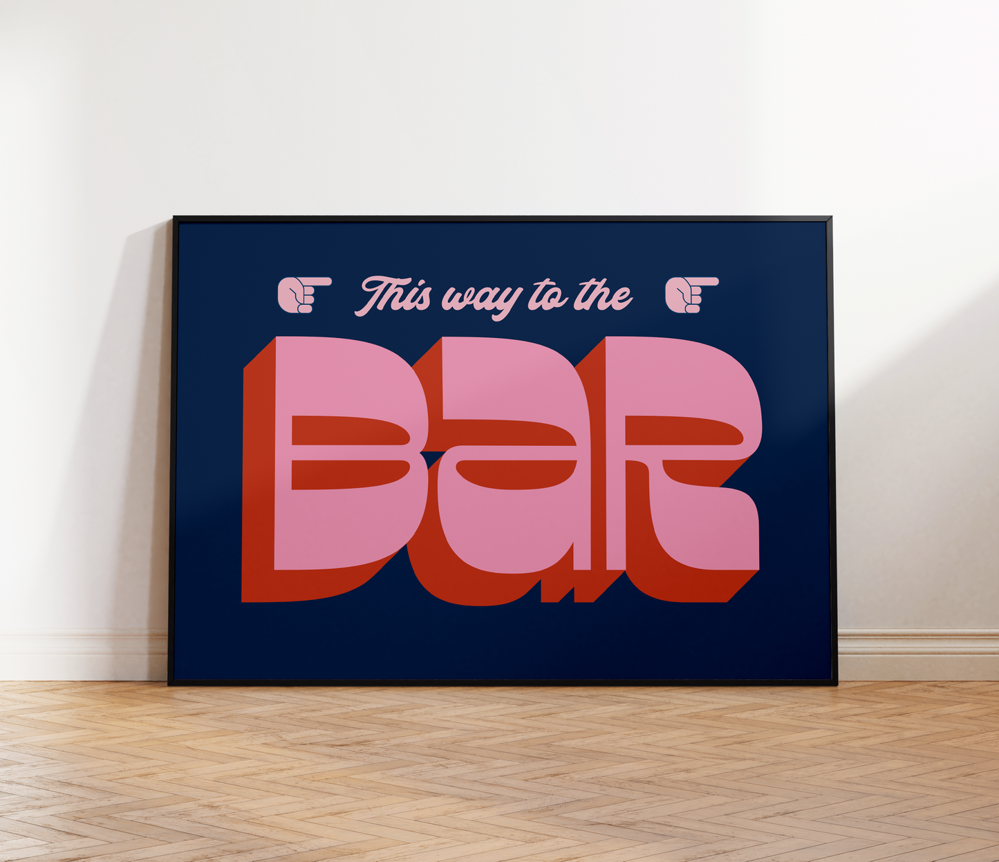 This Way To The Bar Print