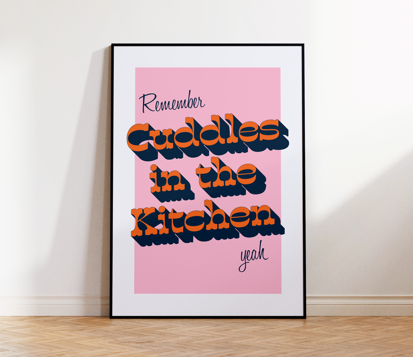 Cuddles in the Kitchen Print