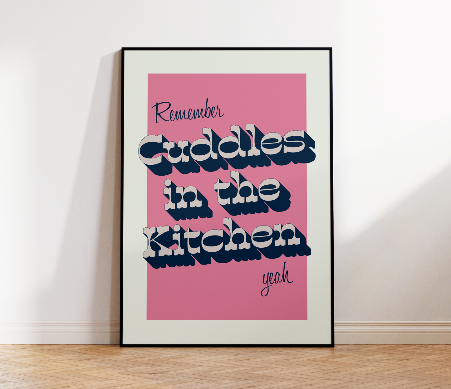 Cuddles in the Kitchen Print
