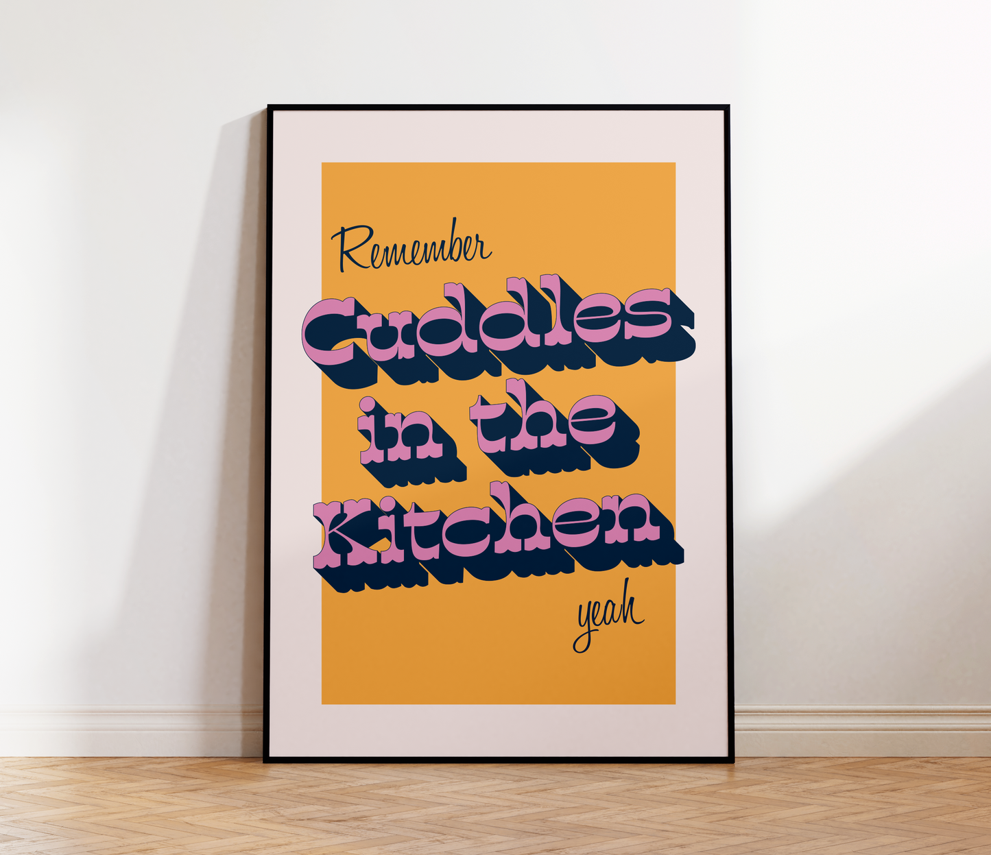 Cuddles in the Kitchen Print