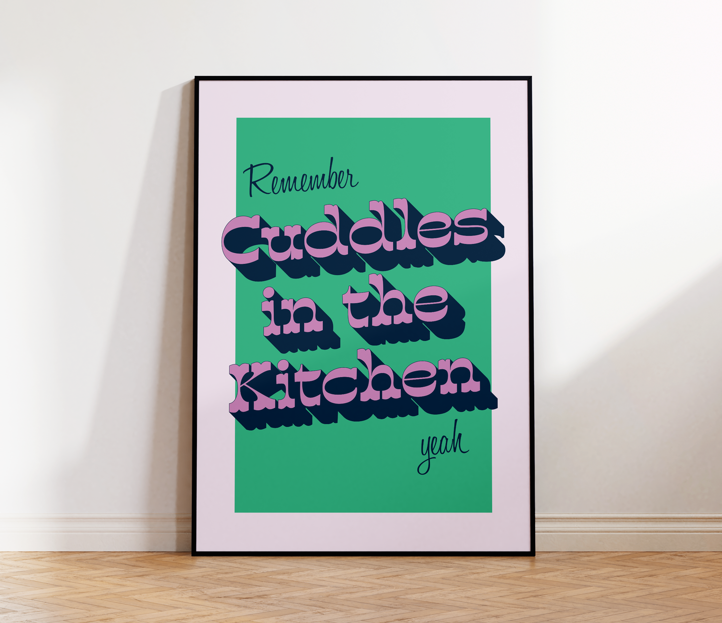Cuddles in the Kitchen Print