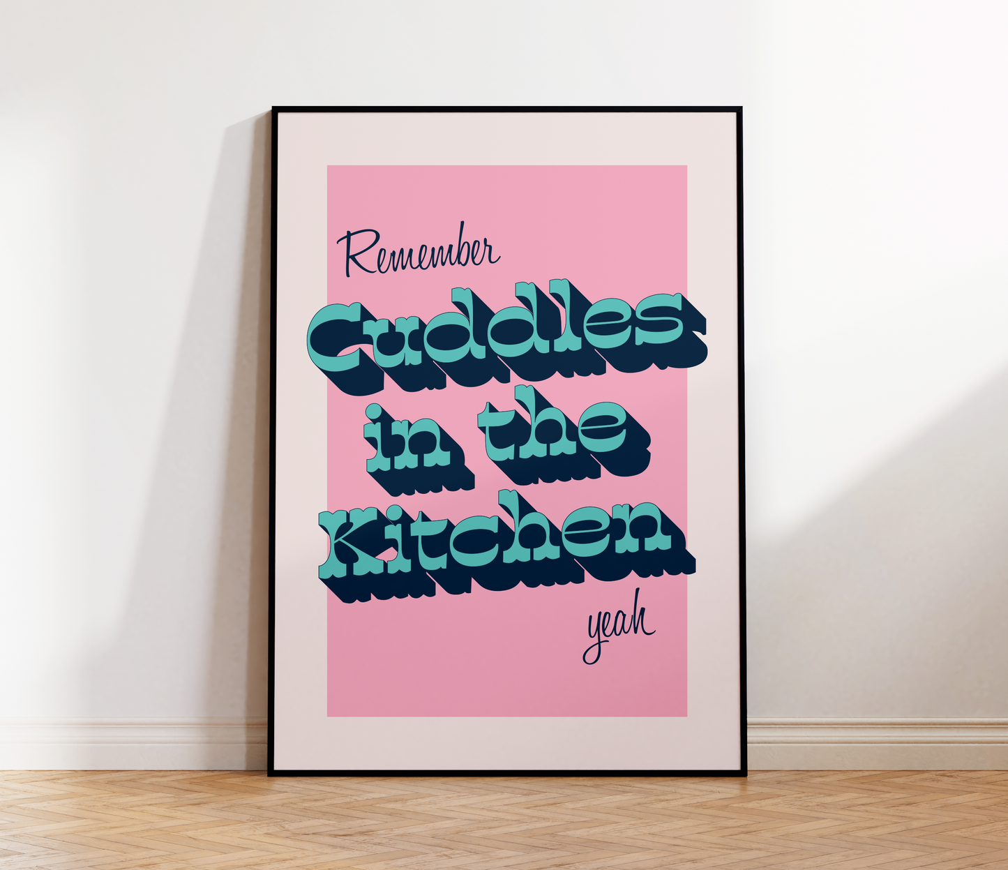 Cuddles in the Kitchen Print