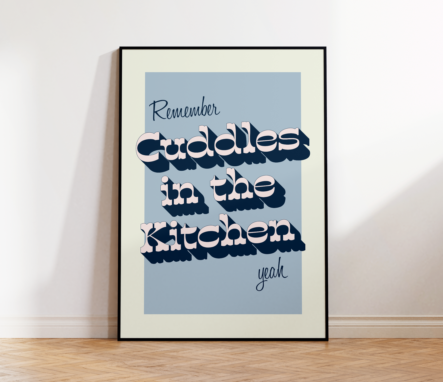 Cuddles in the Kitchen Print