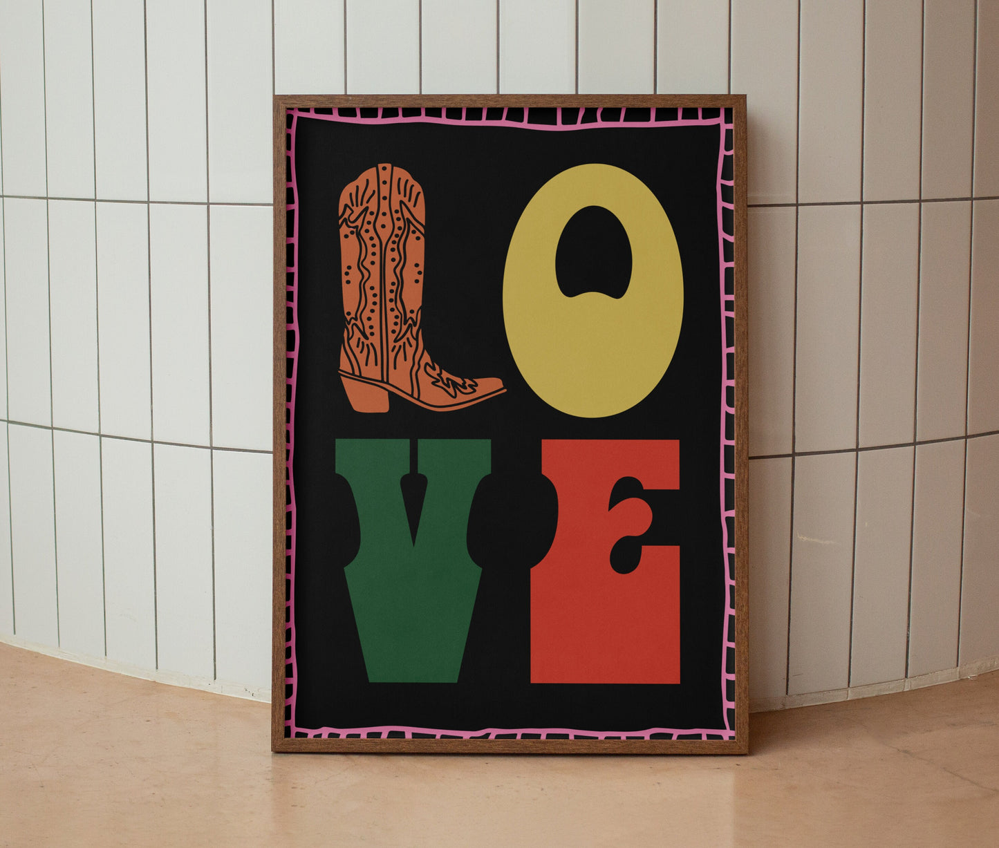 Love Cowboy Boot Print