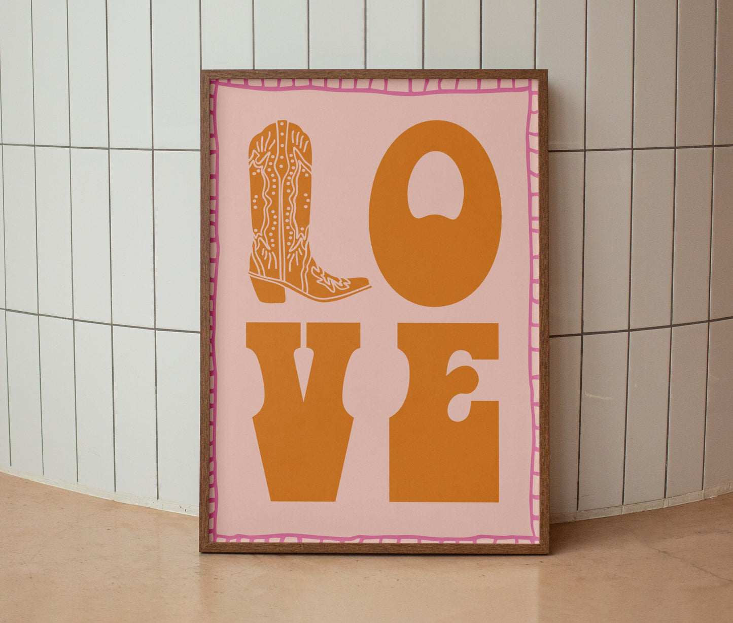 Love Cowboy Boot Print