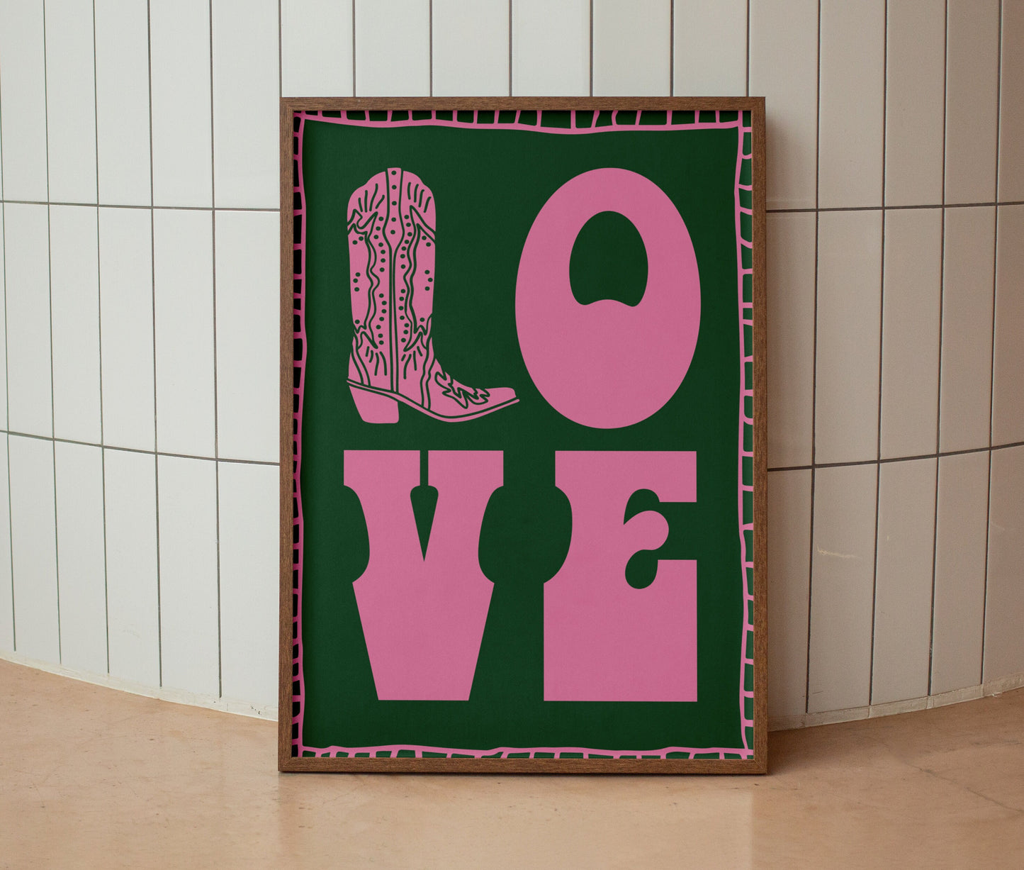 Love Cowboy Boot Print