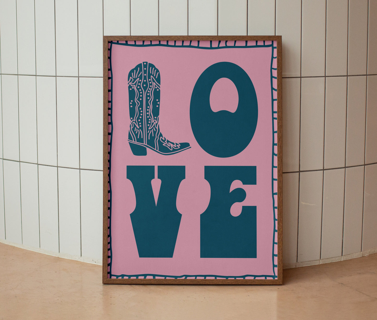 Love Cowboy Boot Print