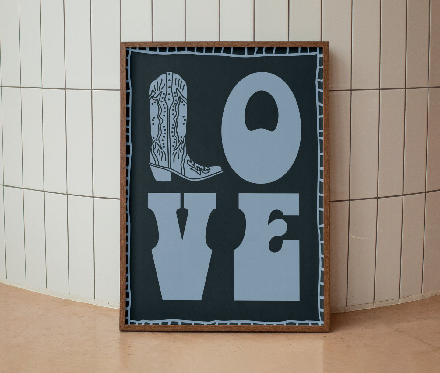 Love Cowboy Boot Print