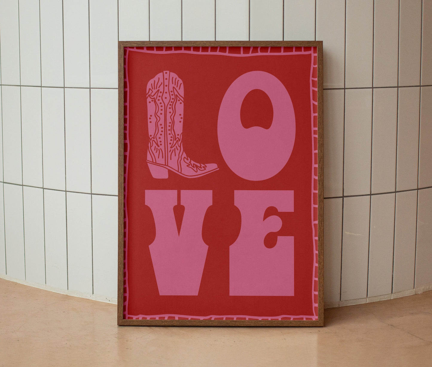 Love Cowboy Boot Print