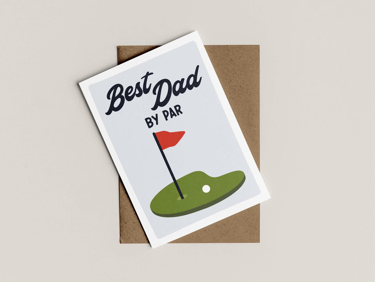A6 Best Dad By Par Card