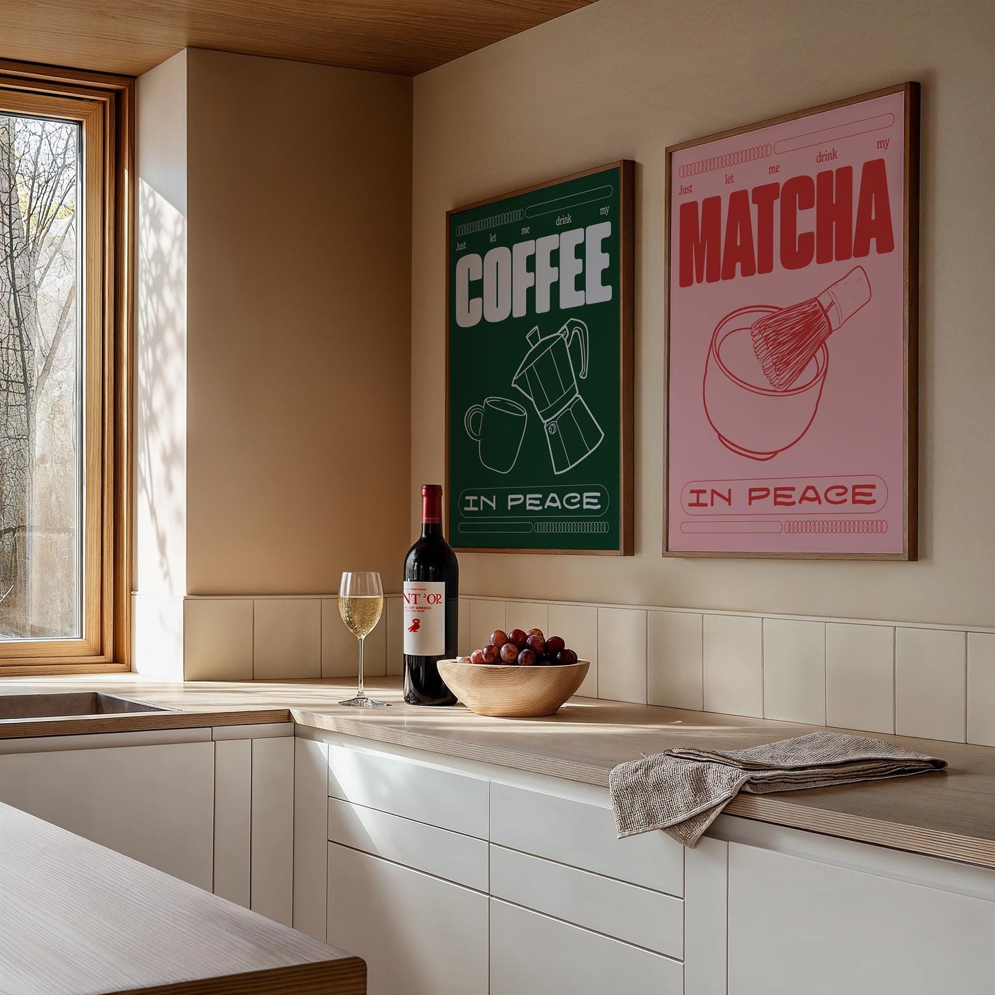 Just Let Me Drink My Coffee In Peace | Typographic Print | Wall Art | A5 A4 A3 | Unframed Print | Coffee Lover Gift | Coffee | Bold Colours