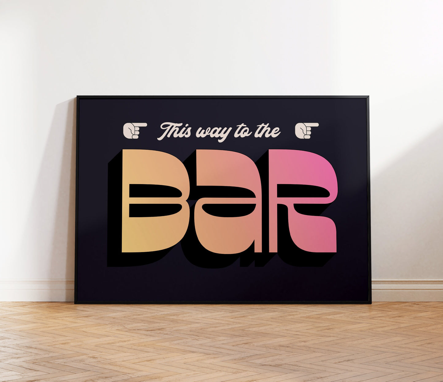 This Way To The Bar Print