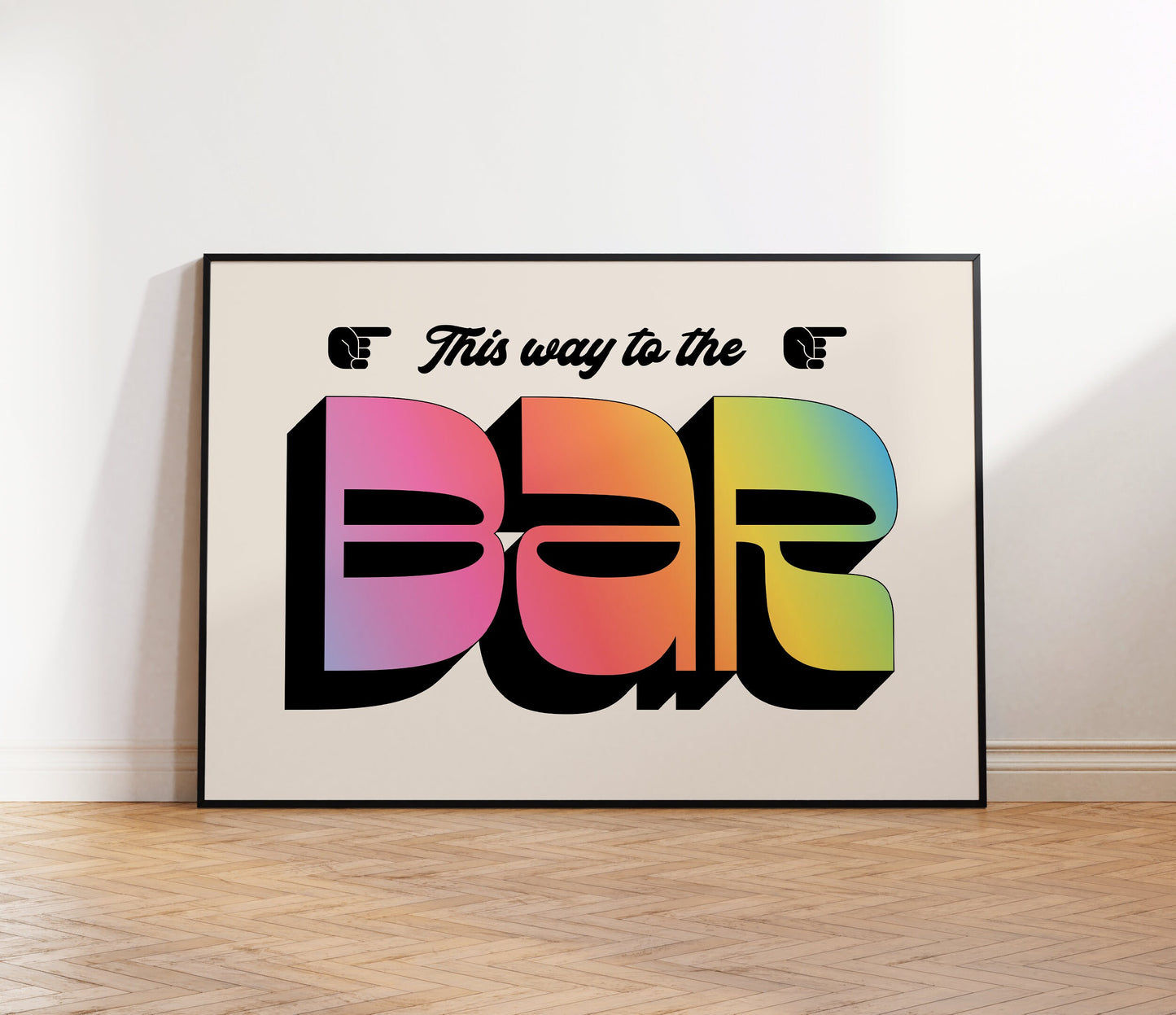 This Way To The Bar Print