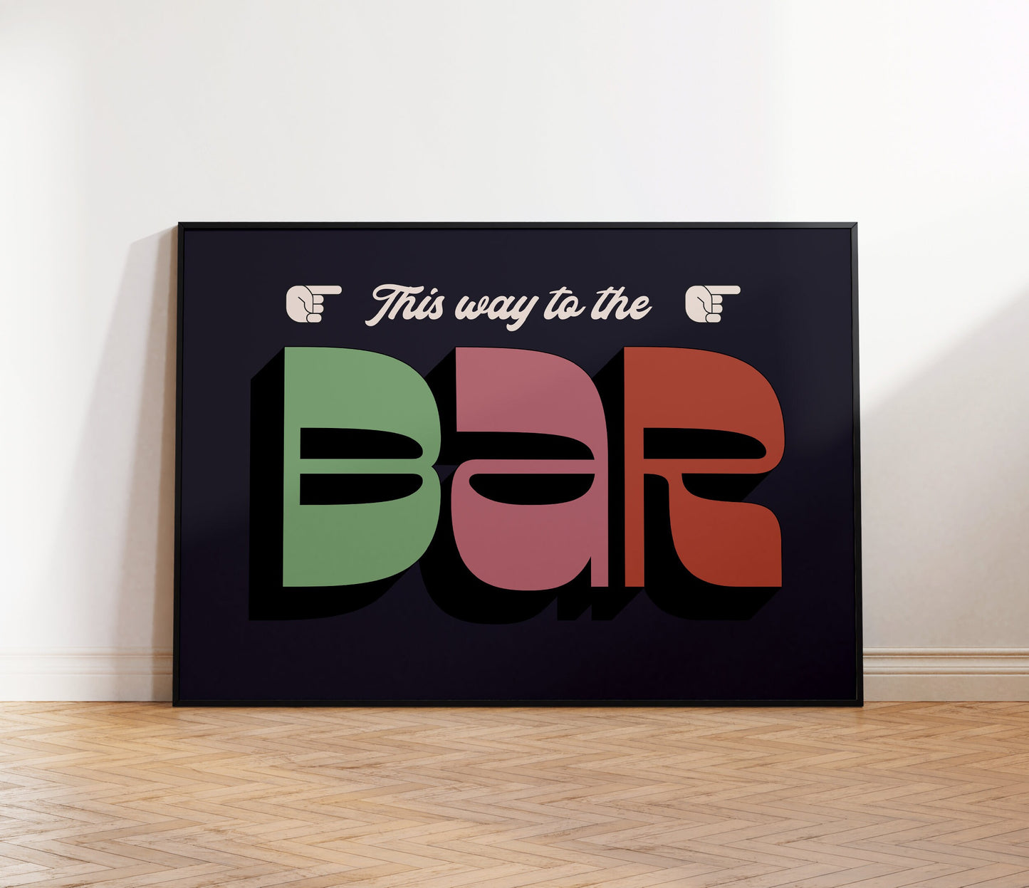 This Way To The Bar Print