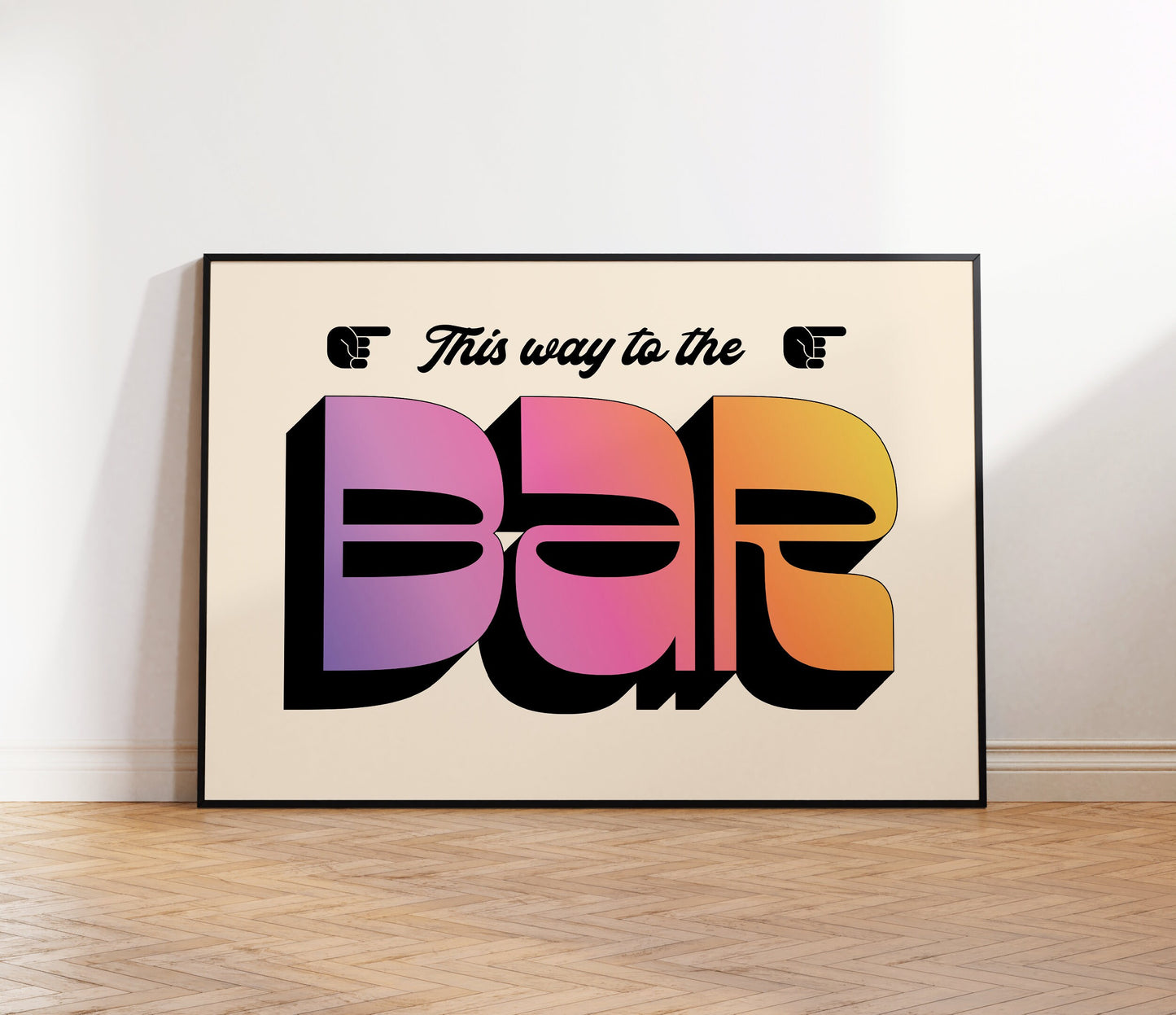 This Way To The Bar Print