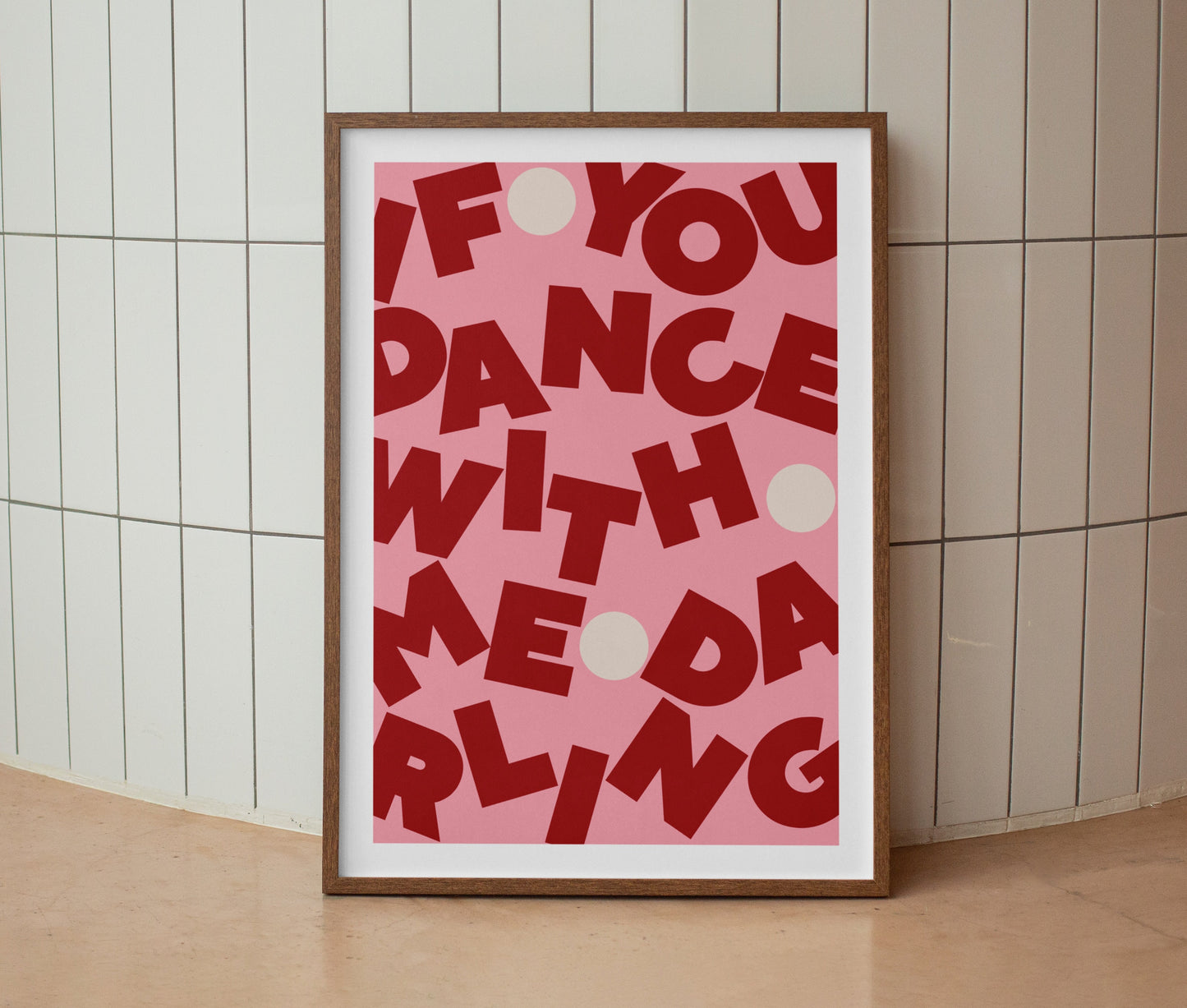If You Dance With Me Darling | Will We Talk Lyrics Print | Sam Fender | Wall Art | A4 | Unframed Print | Indie Music | Rock Music