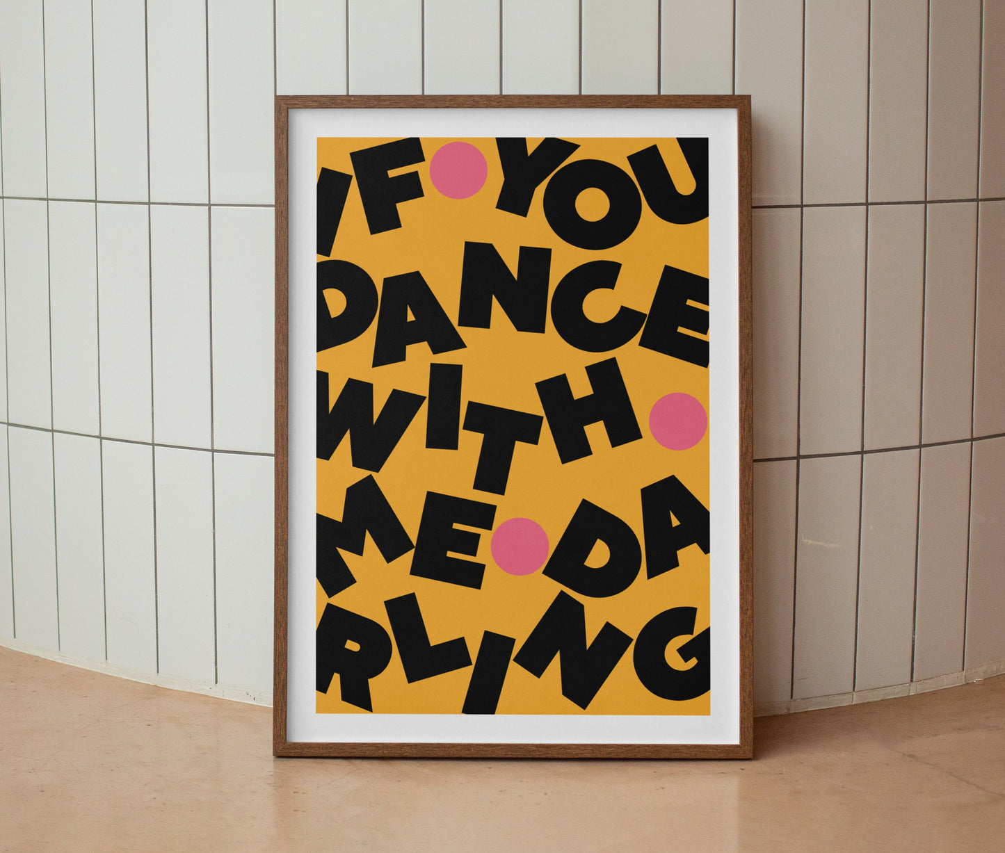 If You Dance With Me Darling | Will We Talk Lyrics Print | Sam Fender | Wall Art | A4 | Unframed Print | Indie Music | Rock Music