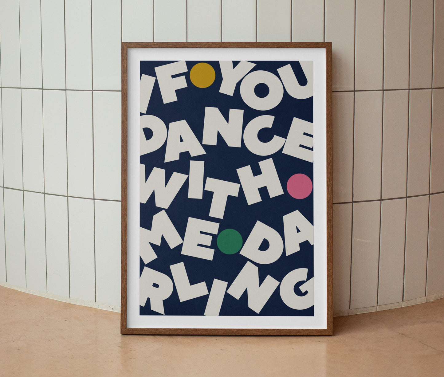 If You Dance With Me Darling | Will We Talk Lyrics Print | Sam Fender | Wall Art | A4 | Unframed Print | Indie Music | Rock Music