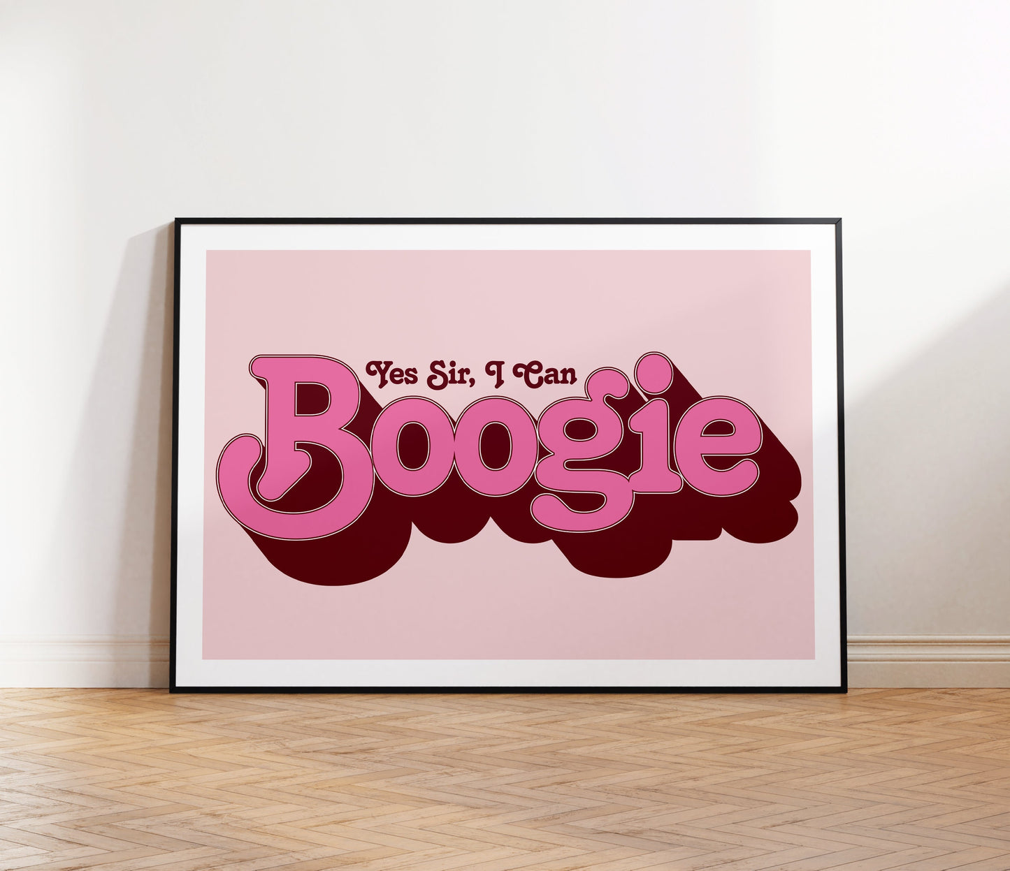 Baccara | Yes Sir, I Can Boogie Lyrics Print | Wall Art | A4 A3 A5 | Unframed Print | Indie Music | Rock Music | Pop Music | 70s Music