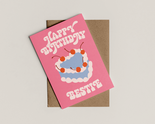 A6 Happy Birthday Bestie Card