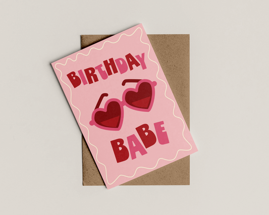 A6 Birthday Babe Card