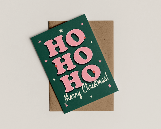 A6 Ho Ho Ho Merry Christmas Card