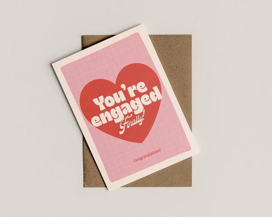 A6 You're Engaged Engagement Card