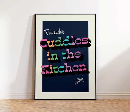 Cuddles in the Kitchen Print