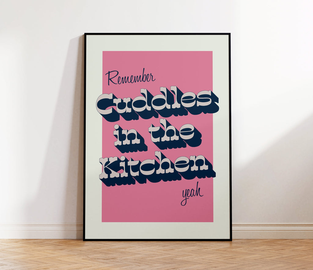 Cuddles in the Kitchen Print