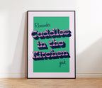 Cuddles in the Kitchen Print