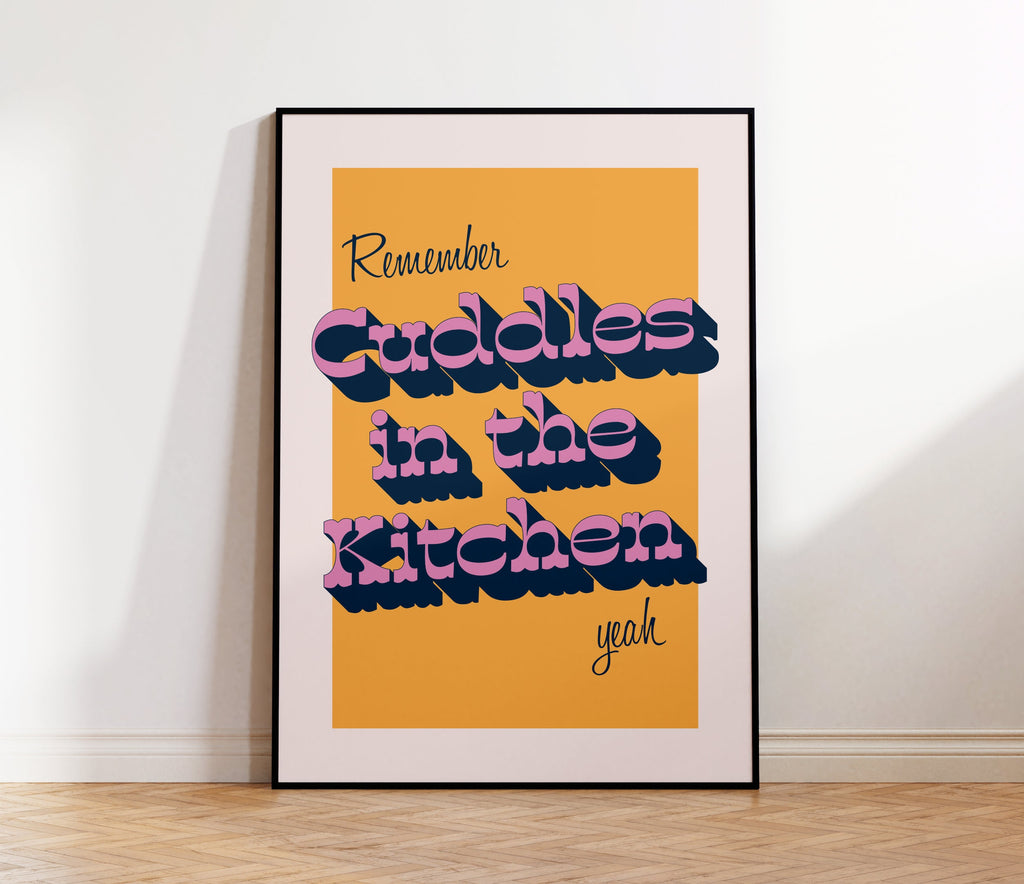 Cuddles in the Kitchen Print