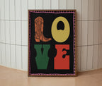 Love Cowboy Boot Print
