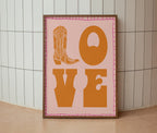 Love Cowboy Boot Print