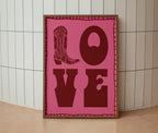 Love Cowboy Boot Print