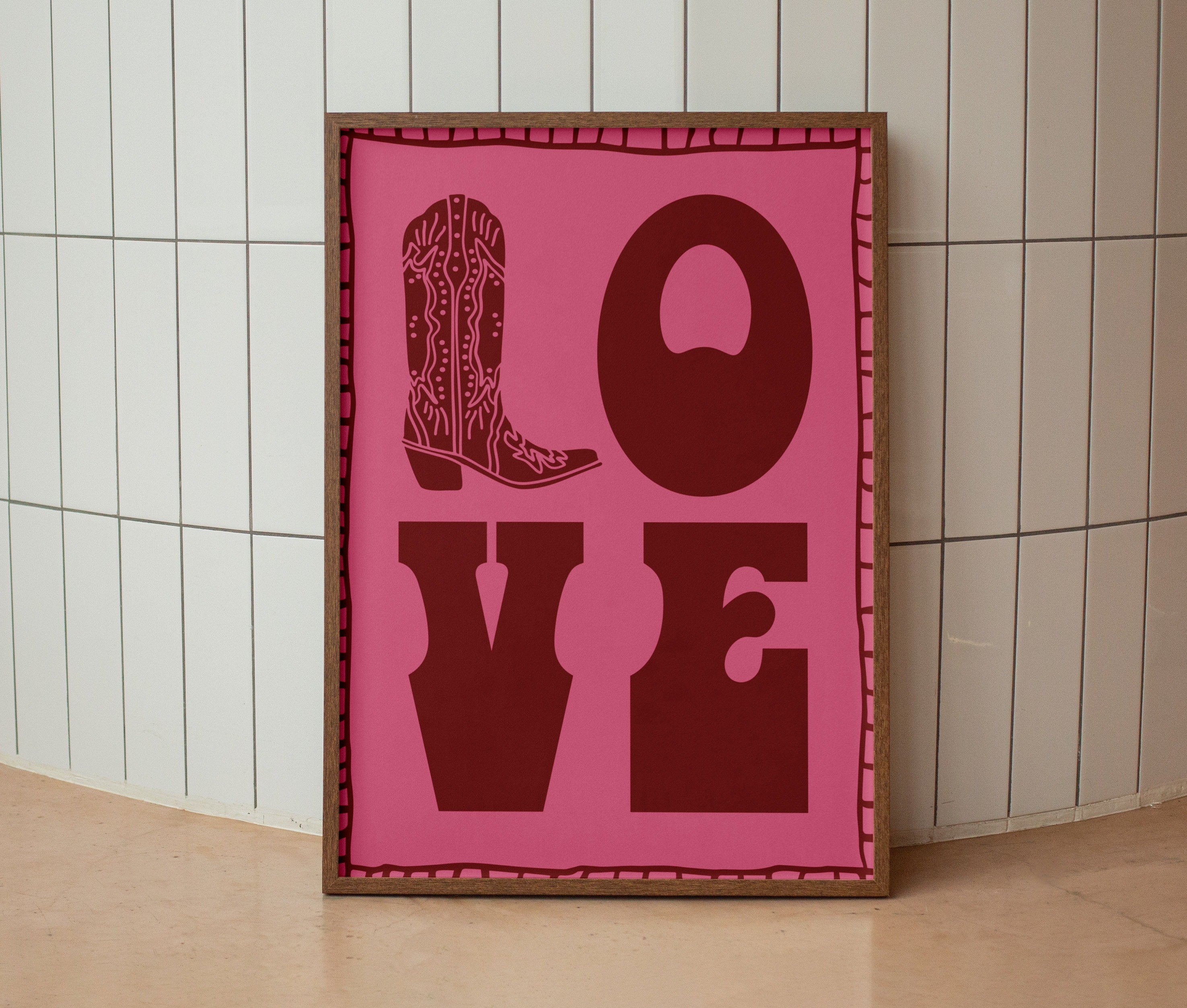 Love Cowboy Boot Print