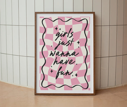 Girls Just Wanna Have Fun Lyrics Print