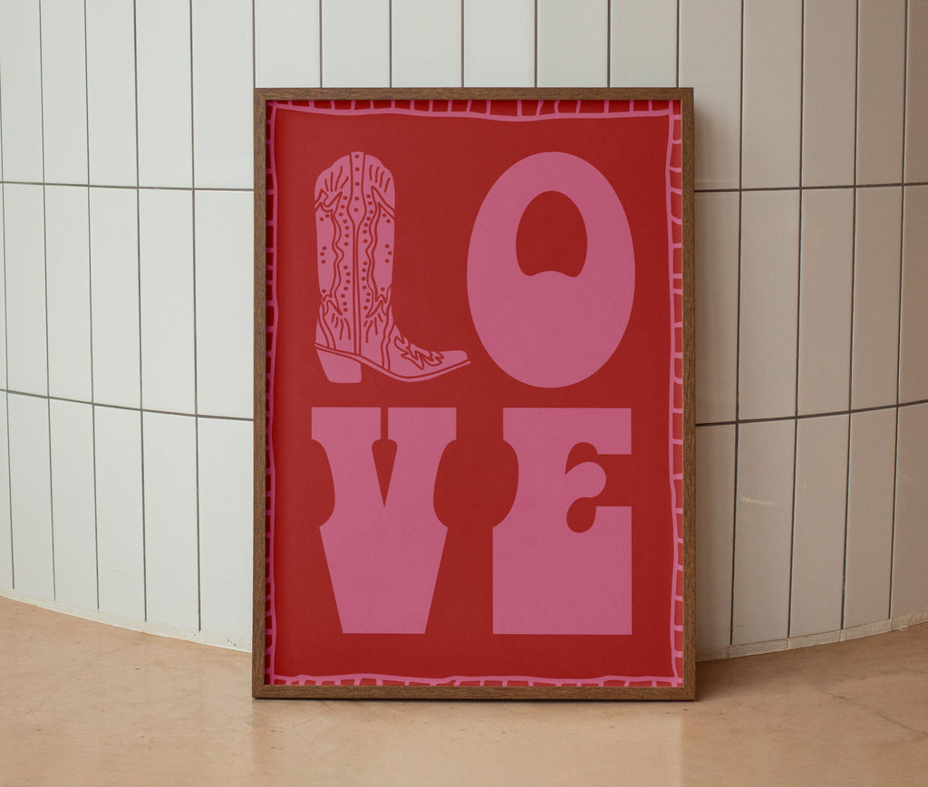 Love Cowboy Boot Print