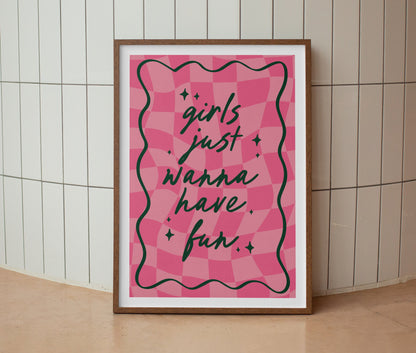 Girls Just Wanna Have Fun Lyrics Print