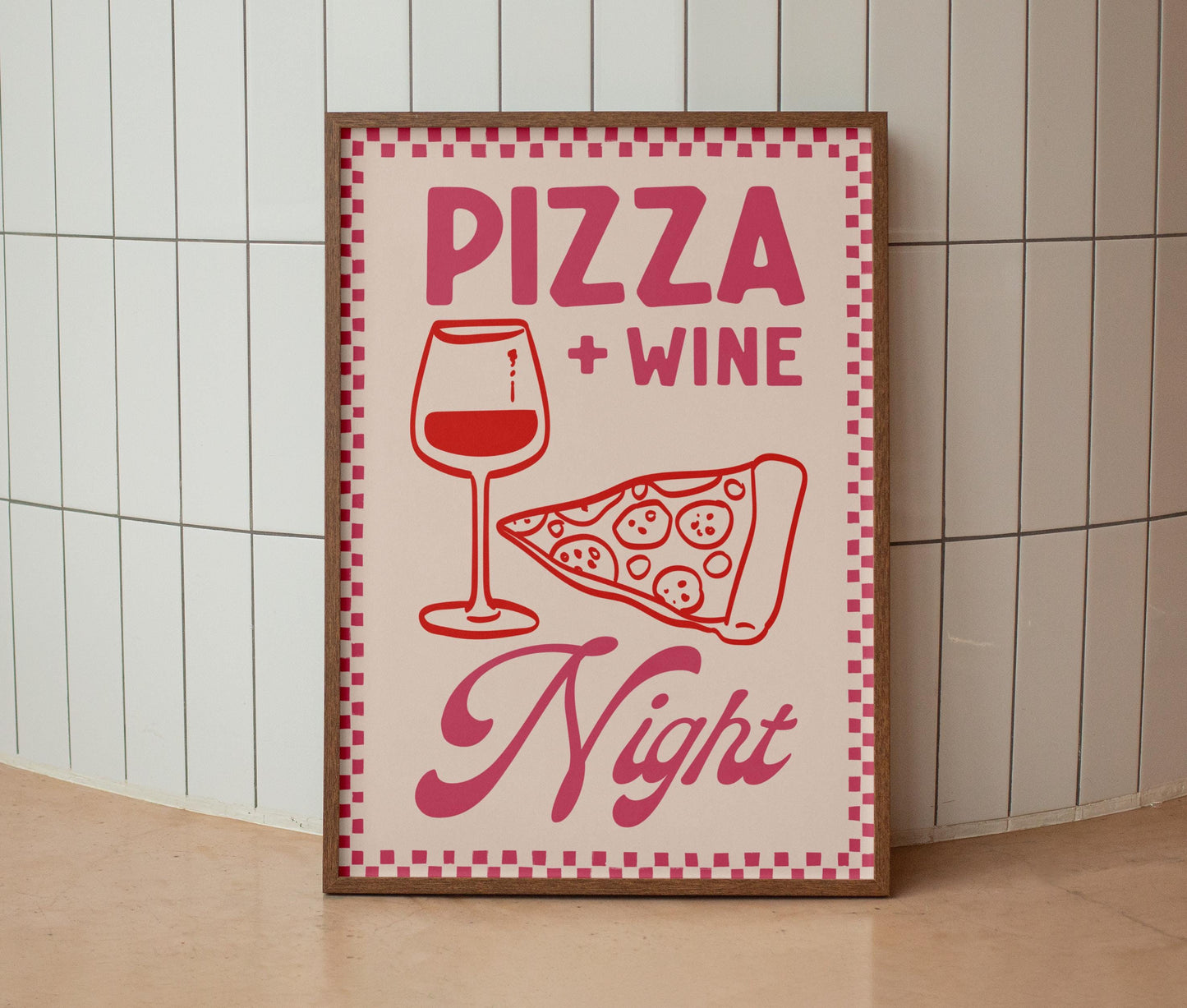 Pizza & Wine Night Print