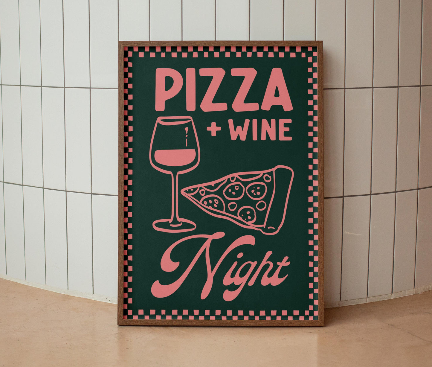 Pizza & Wine Night Print