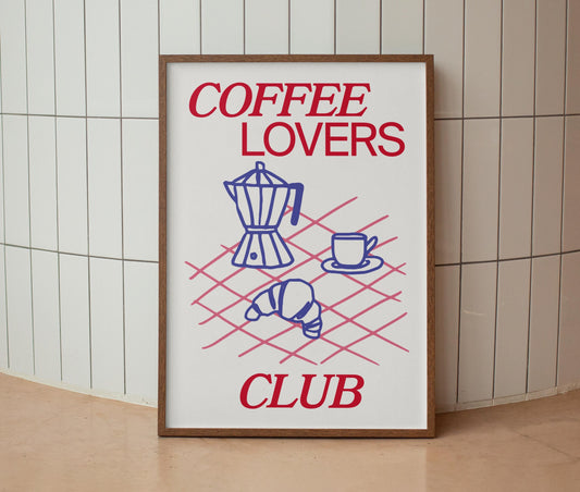 Coffee Lovers Club Print