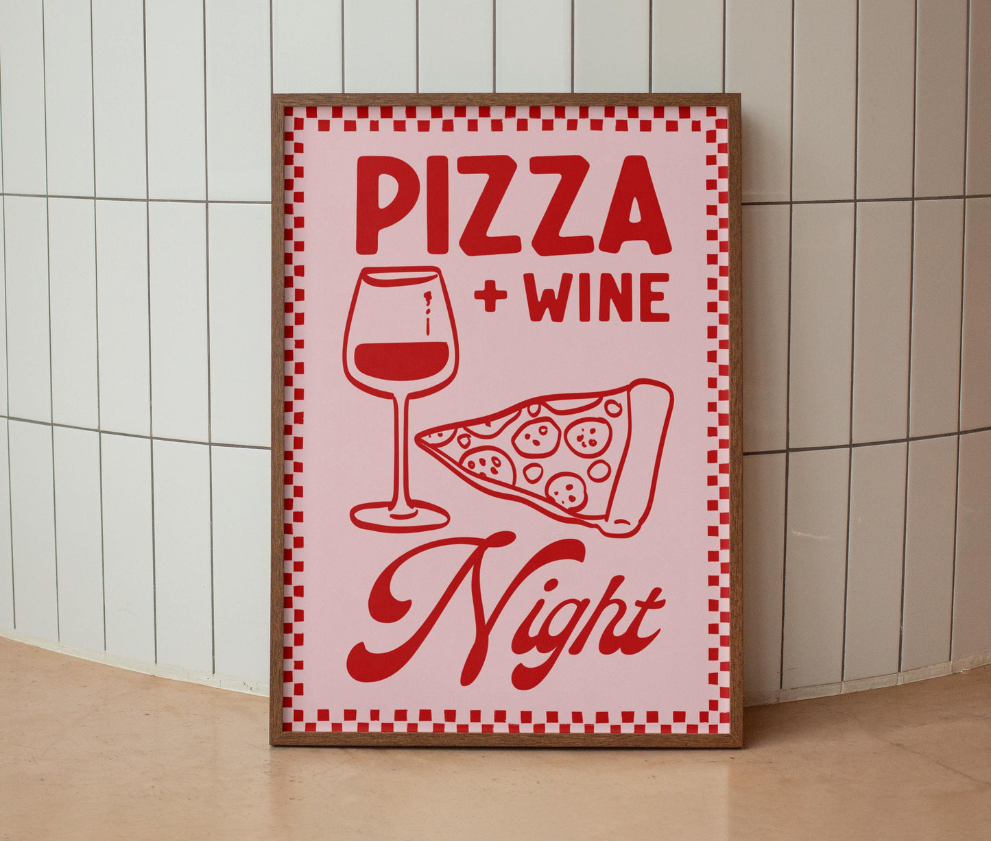 Pizza & Wine Night Print