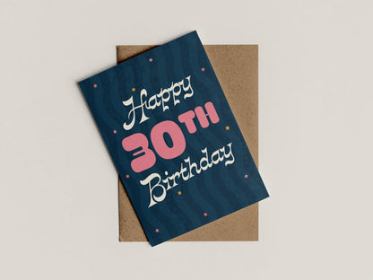 Customisable Happy Birthday Card | Greetings Card | Birthday Card | A6 | Bold Colours | Typographic