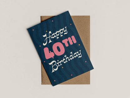 Customisable Happy Birthday Card | Greetings Card | Birthday Card | A6 | Bold Colours | Typographic