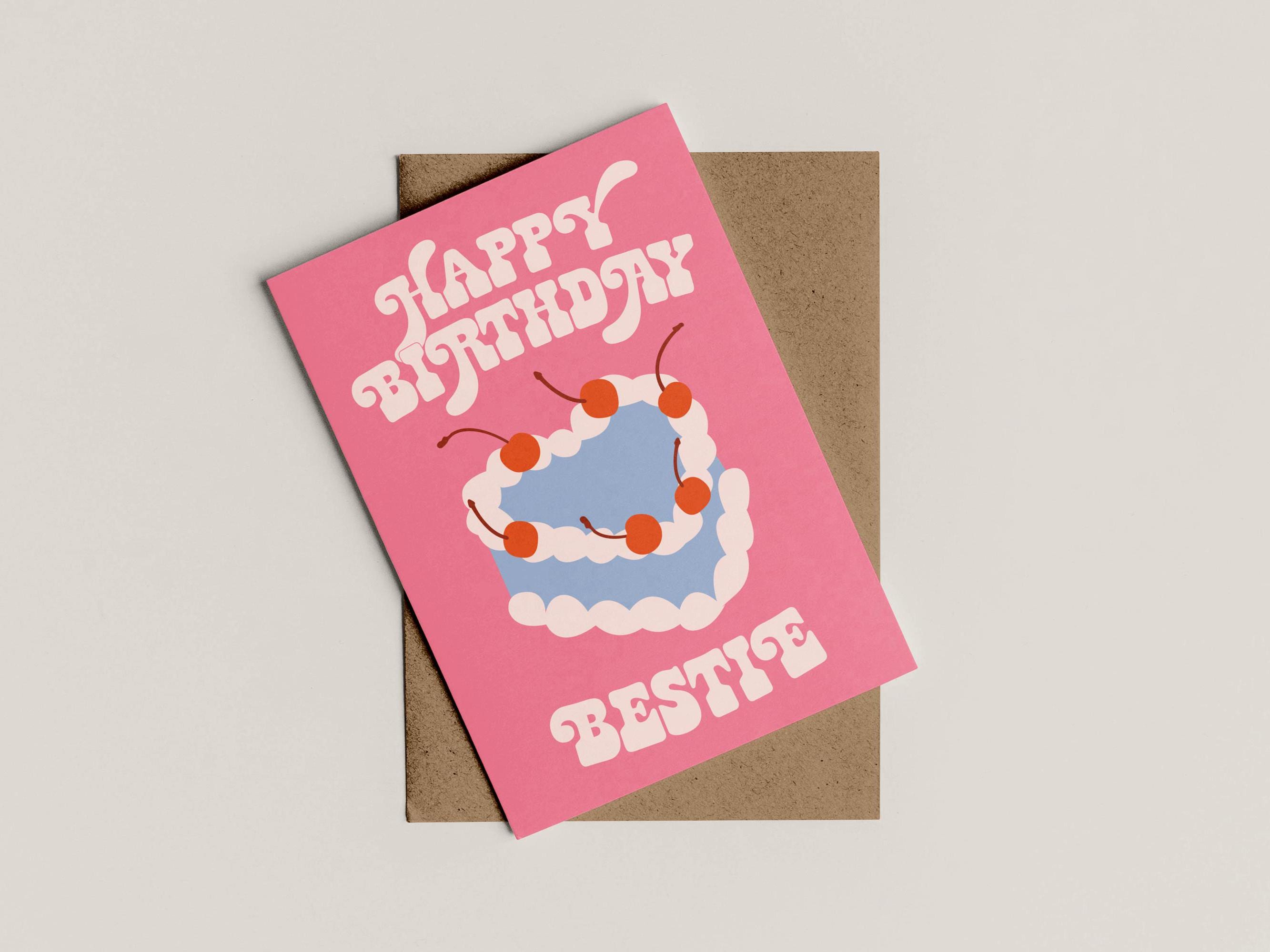 A6 Happy Birthday Bestie Card