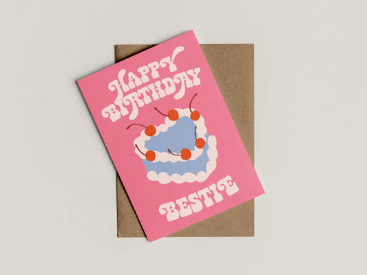A6 Happy Birthday Bestie Card