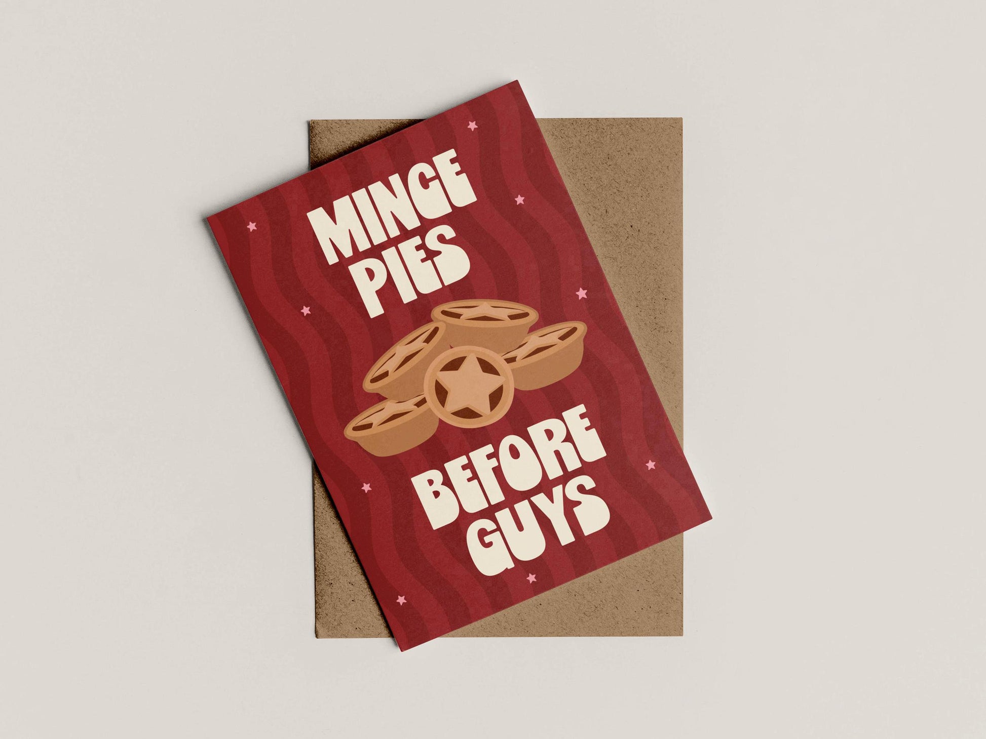 A6 Mince Pies Before Guys Christmas Card