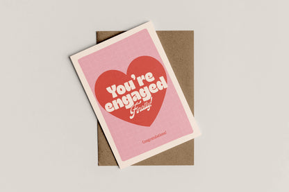 A6 You're Engaged Engagement Card