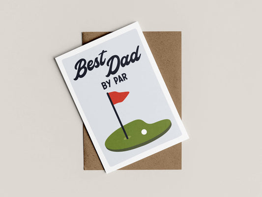 A6 Best Dad By Par Card